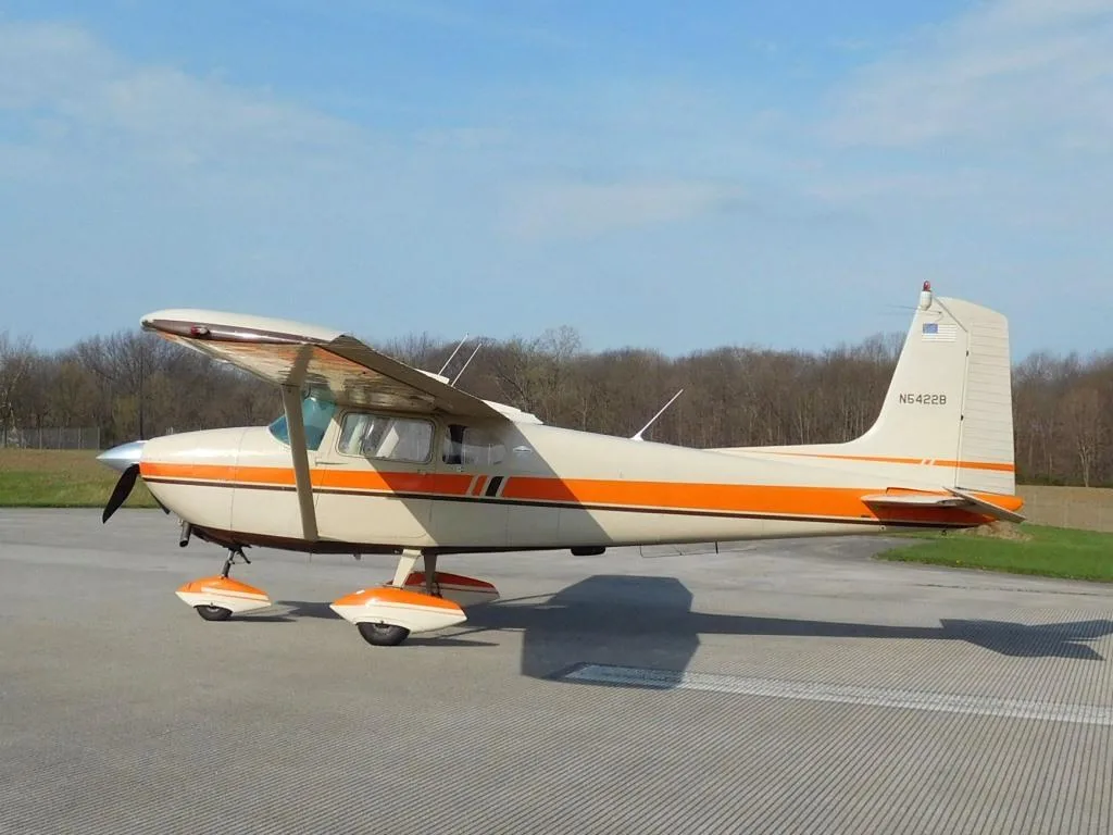 Exterior view of a 1956 Cessna 182 - N5422B Aircraft.