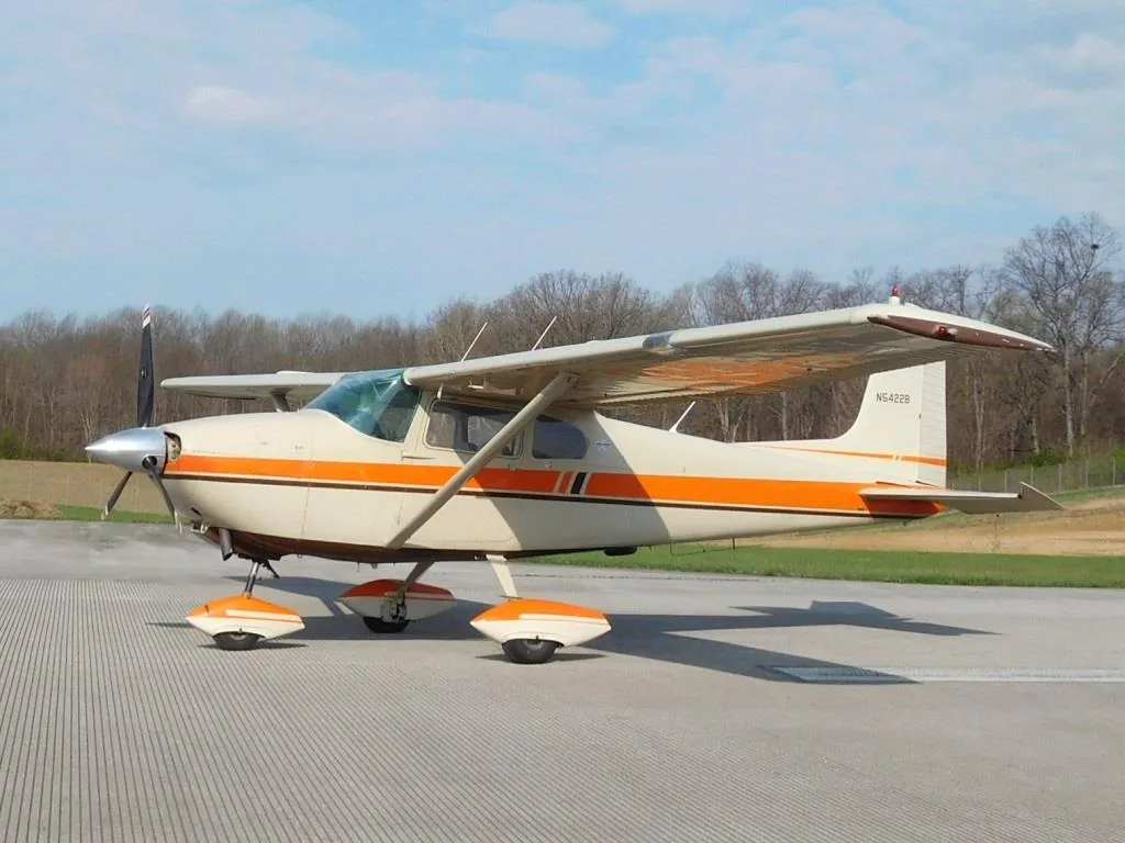 Exterior view of a 1956 Cessna 182 - N5422B Aircraft.