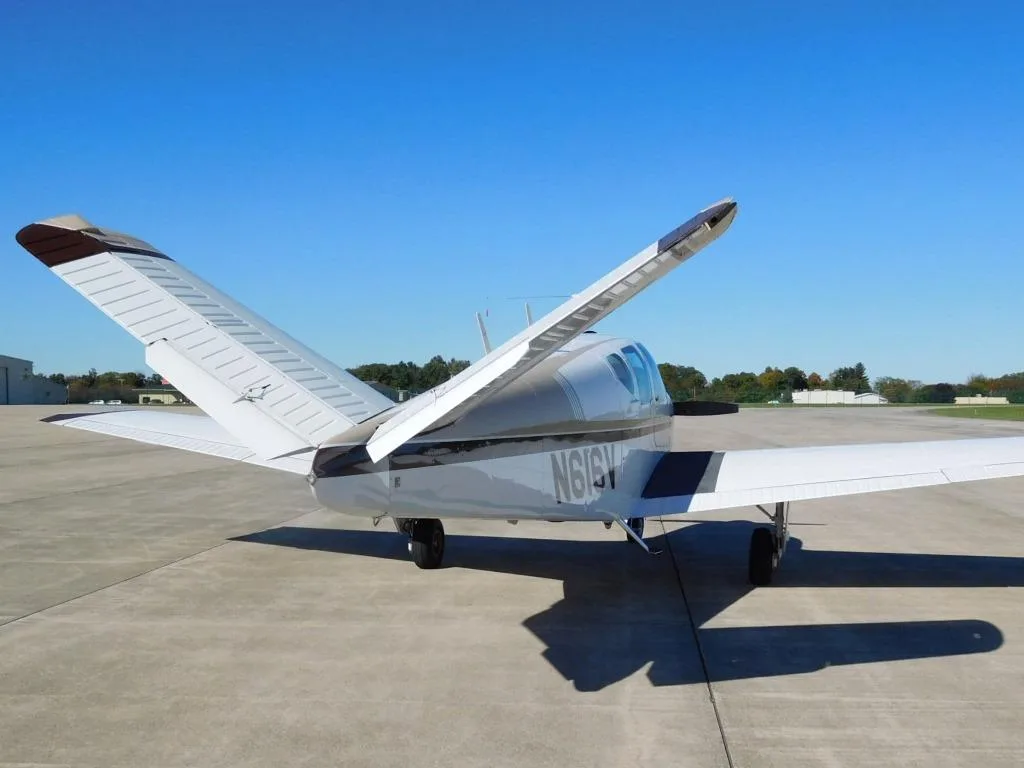 Exterior view of a 1959 Beechcraft K35 Bonanza - N616V Aircraft.