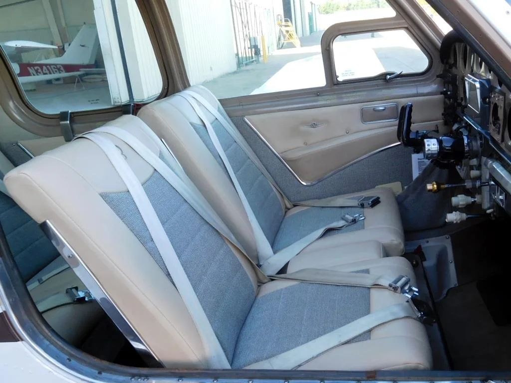 Cabin interior of a 1959 Beechcraft K35 Bonanza - N616V Aircraft.