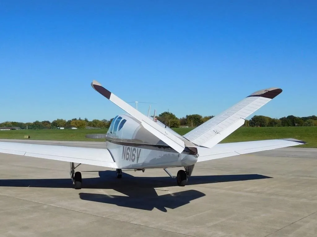 Exterior view of a 1959 Beechcraft K35 Bonanza - N616V Aircraft.