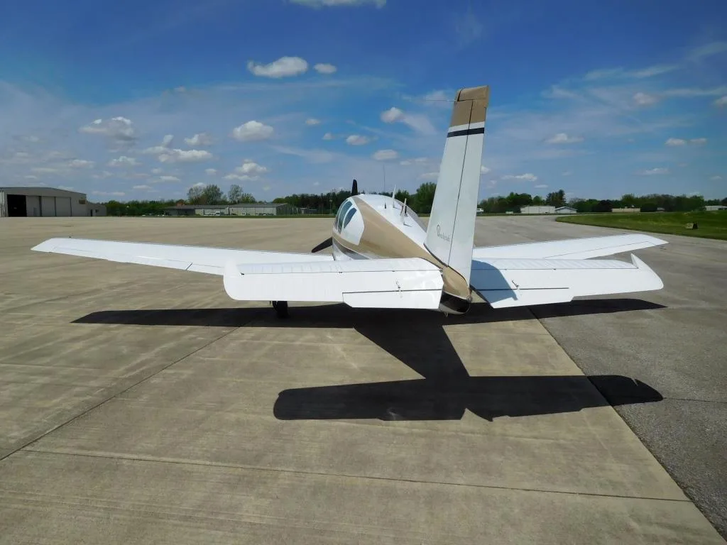 Exterior view of a 1960 Beechcraft Debonair - N869R Aircraft.
