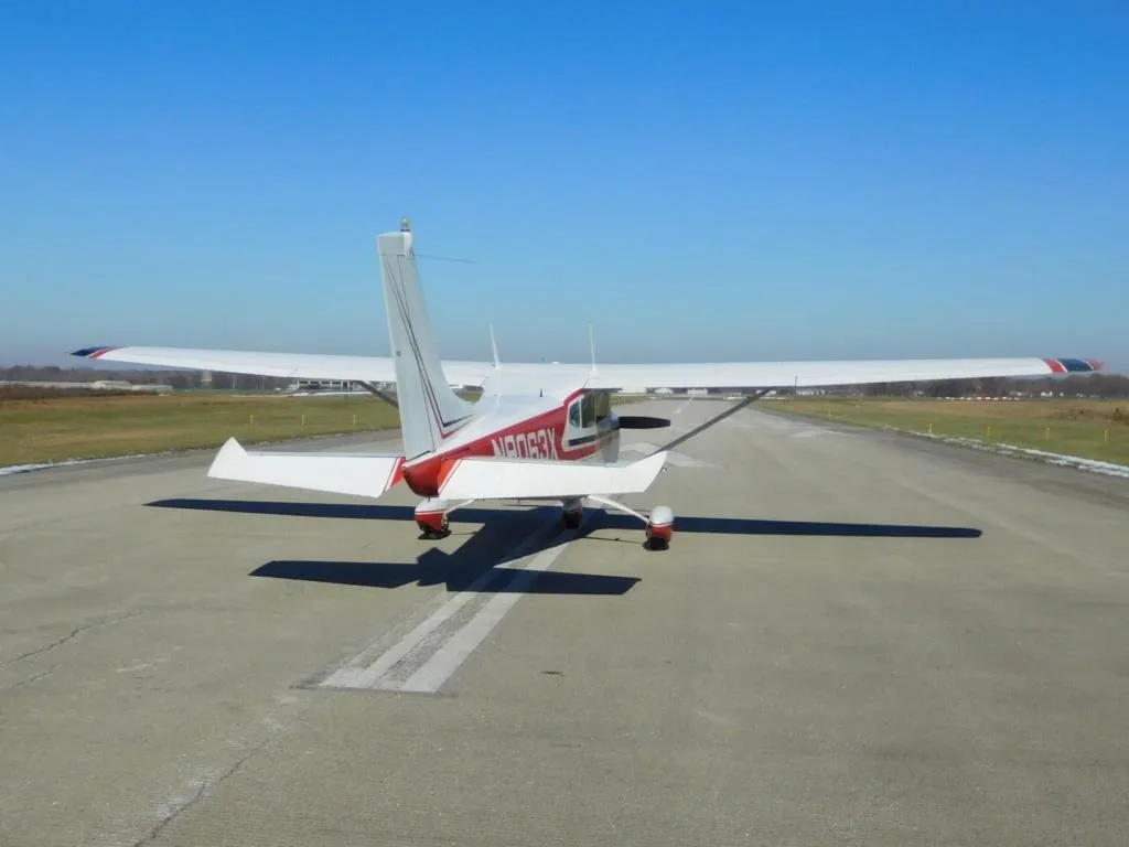 Exterior view of a 1961 Cessna 182- N9063X Aircraft.