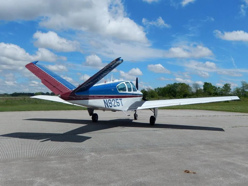 Exterior view of a 1964 Beech S35- N925T Aircraft.