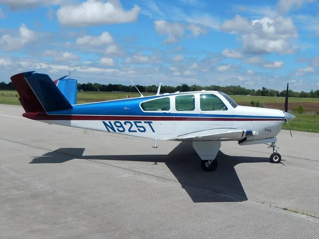 Exterior view of a 1964 Beech S35- N925T Aircraft.
