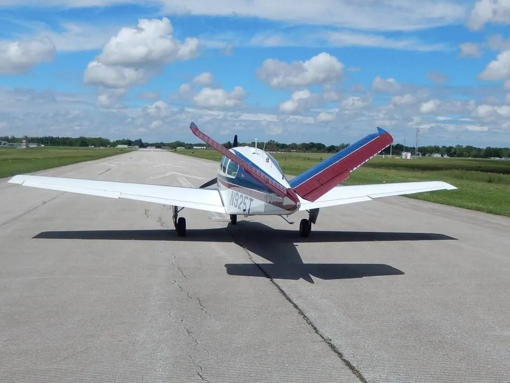 Exterior view of a 1964 Beech S35- N925T Aircraft.