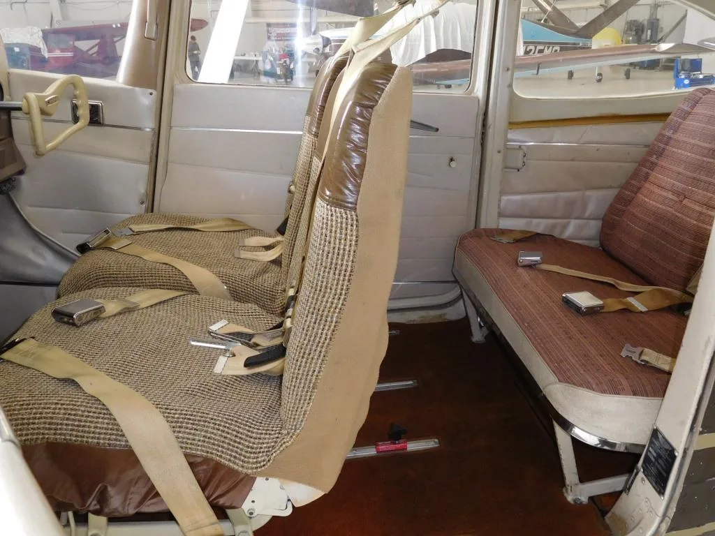 Cabin interior of a 1964 Cessna 172 - N7714U Aircraft.