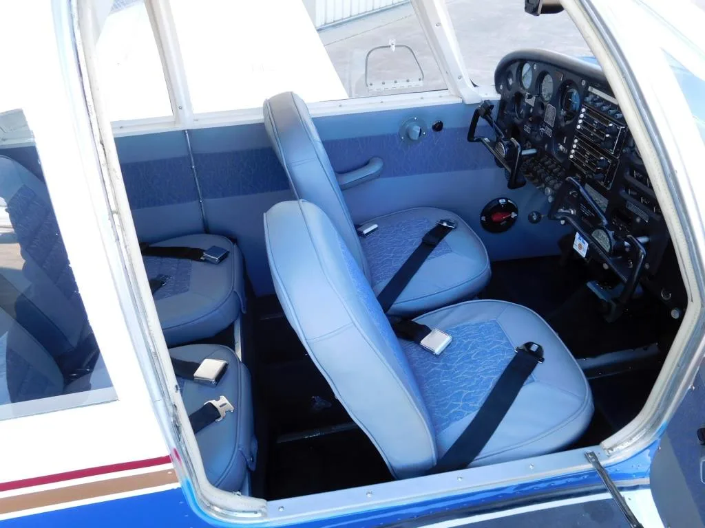 Cockpit and instrument panel of a 1964 Piper Cherokee 140 - N6513W Aircraft.