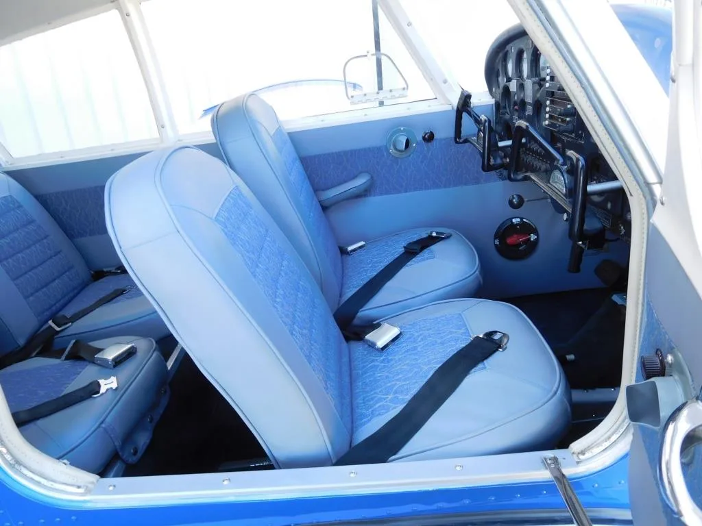 Cockpit and instrument panel of a 1964 Piper Cherokee 140 - N6513W Aircraft.