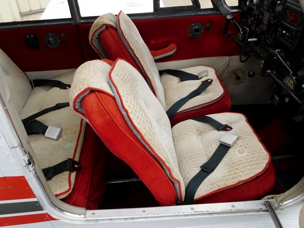 Cabin interior of a 1964 Piper Cherokee 180 - N7660W Aircraft.