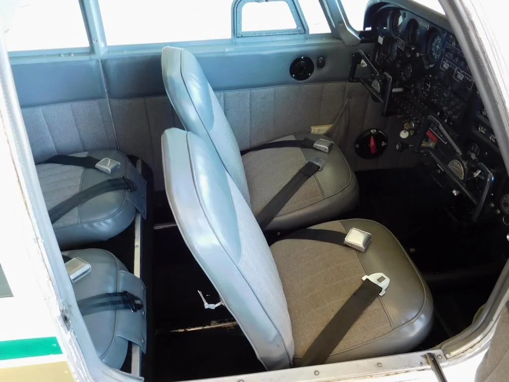 Cockpit and instrument panel of a 1965 Piper Cherokee 140 - N6068W Aircraft.