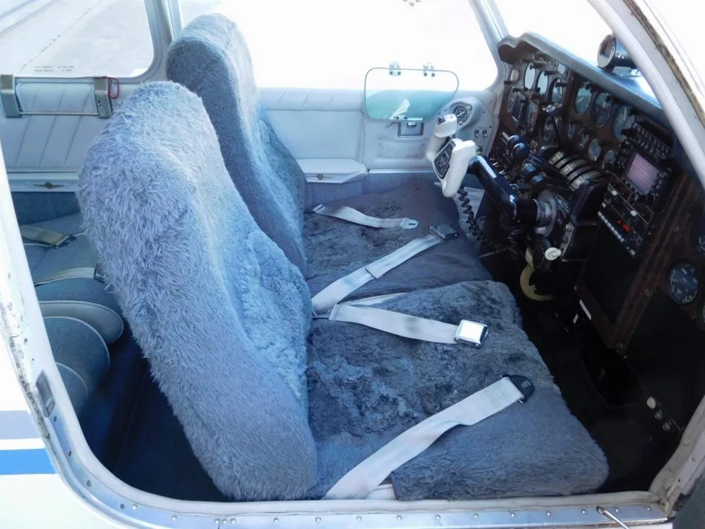 Cabin interior of a 1966 Beech C55 Baron - N100BT Aircraft.