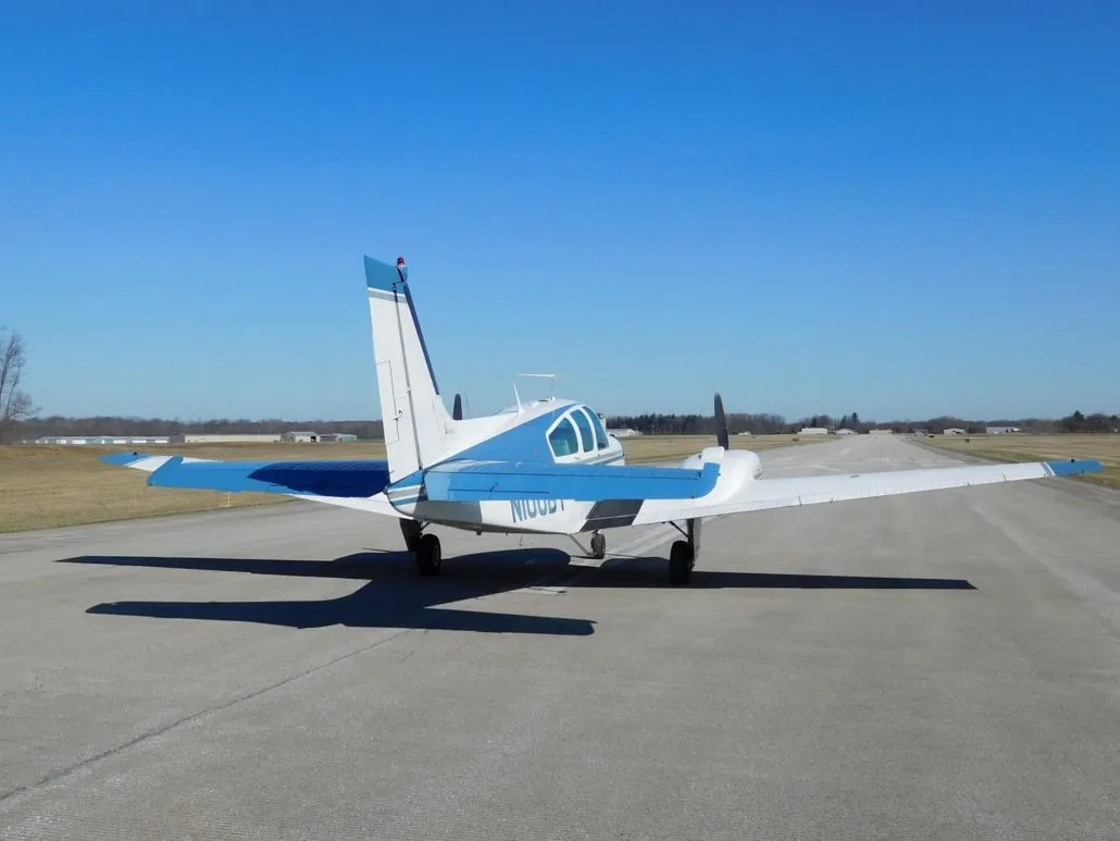 Exterior view of a 1966 Beech C55 Baron - N100BT Aircraft.