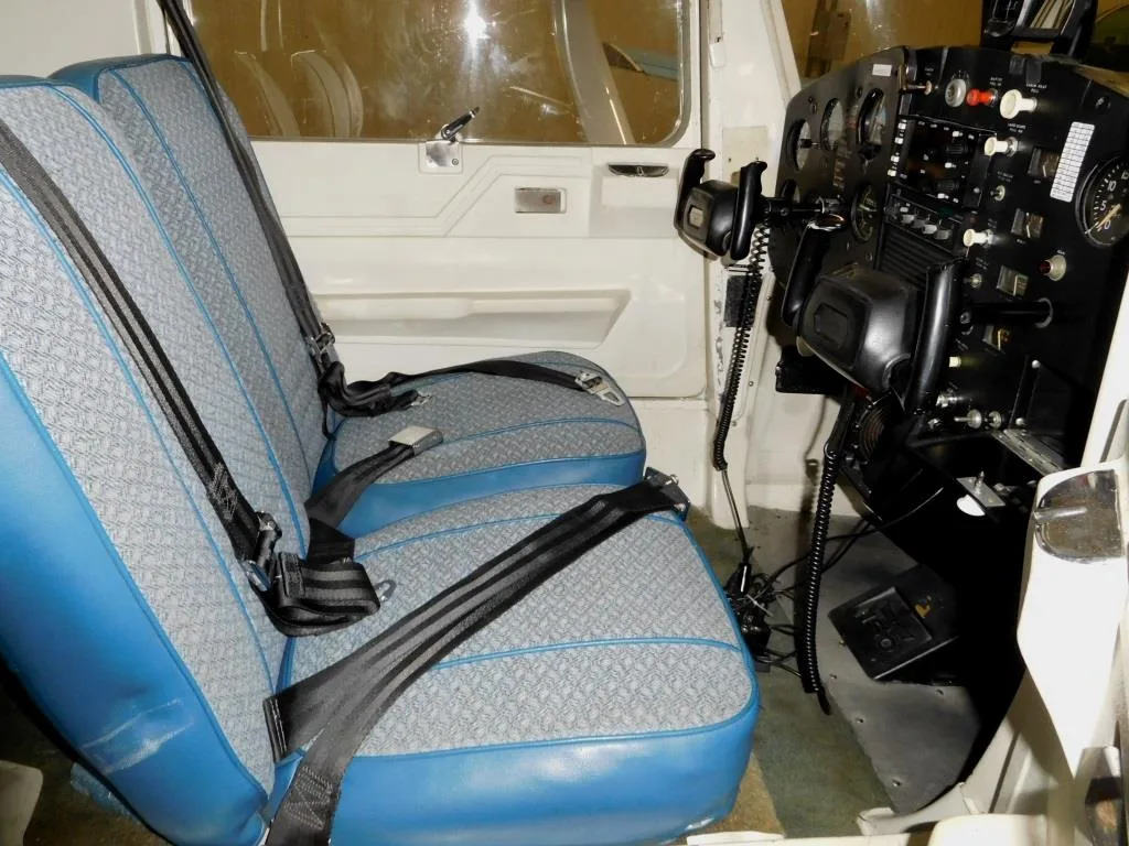 Cockpit and instrument panel of a 1966 Cessna 150- N8682G Aircraft.
