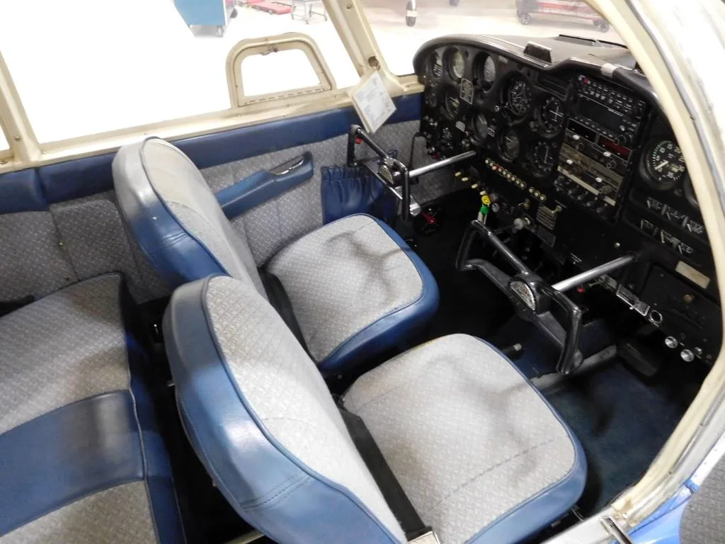 Cockpit and instrument panel of a 1966 Piper Cherokee 180 - N9156J Aircraft.