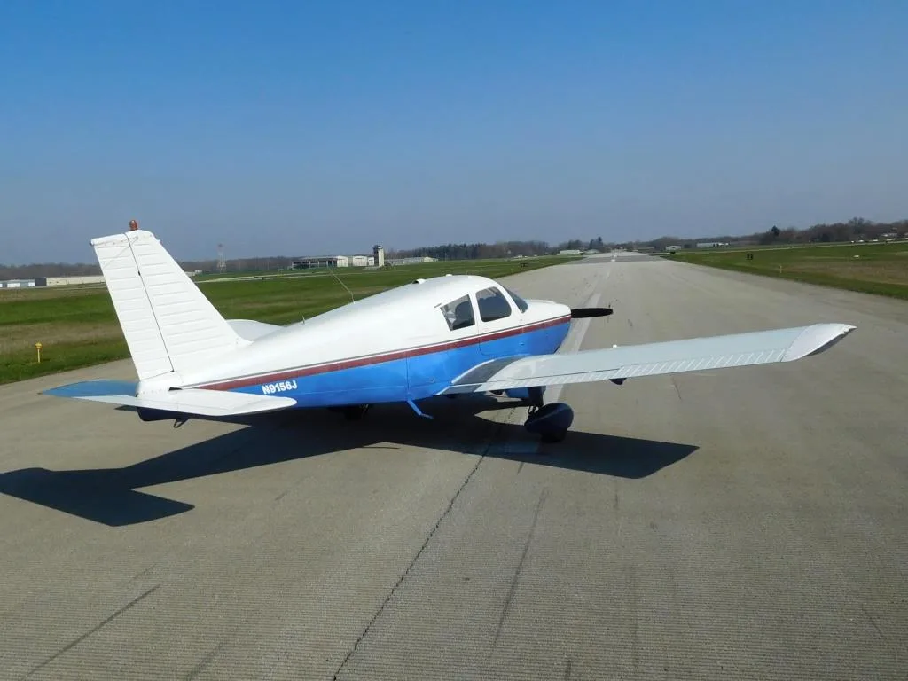 Exterior view of a 1966 Piper Cherokee 180 - N9156J Aircraft.
