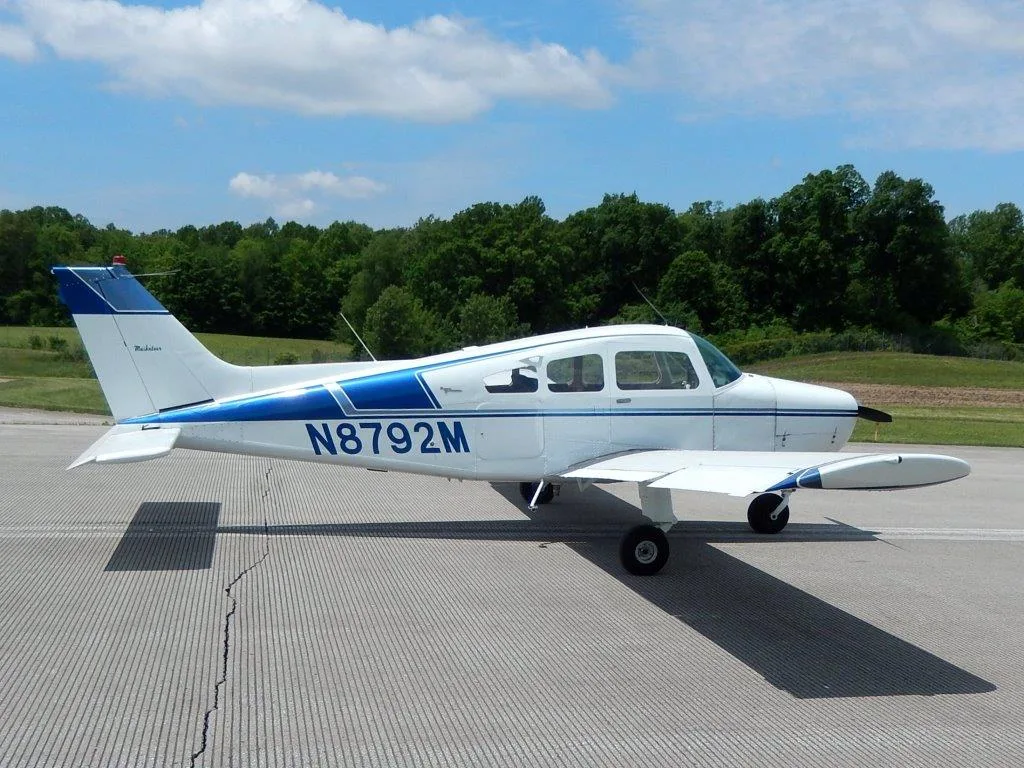 Exterior view of a 1968 Beech A23- N8792M Aircraft.