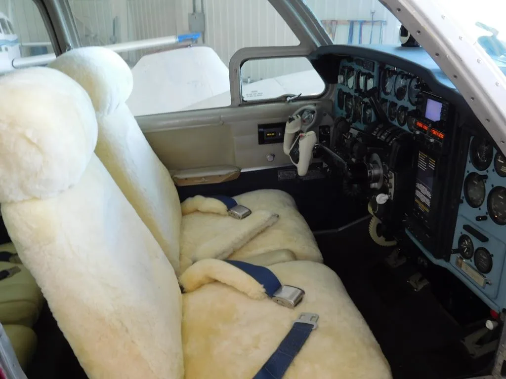 Cabin interior of a 1968 Beechcraft B55 Baron - N8496N Aircraft.