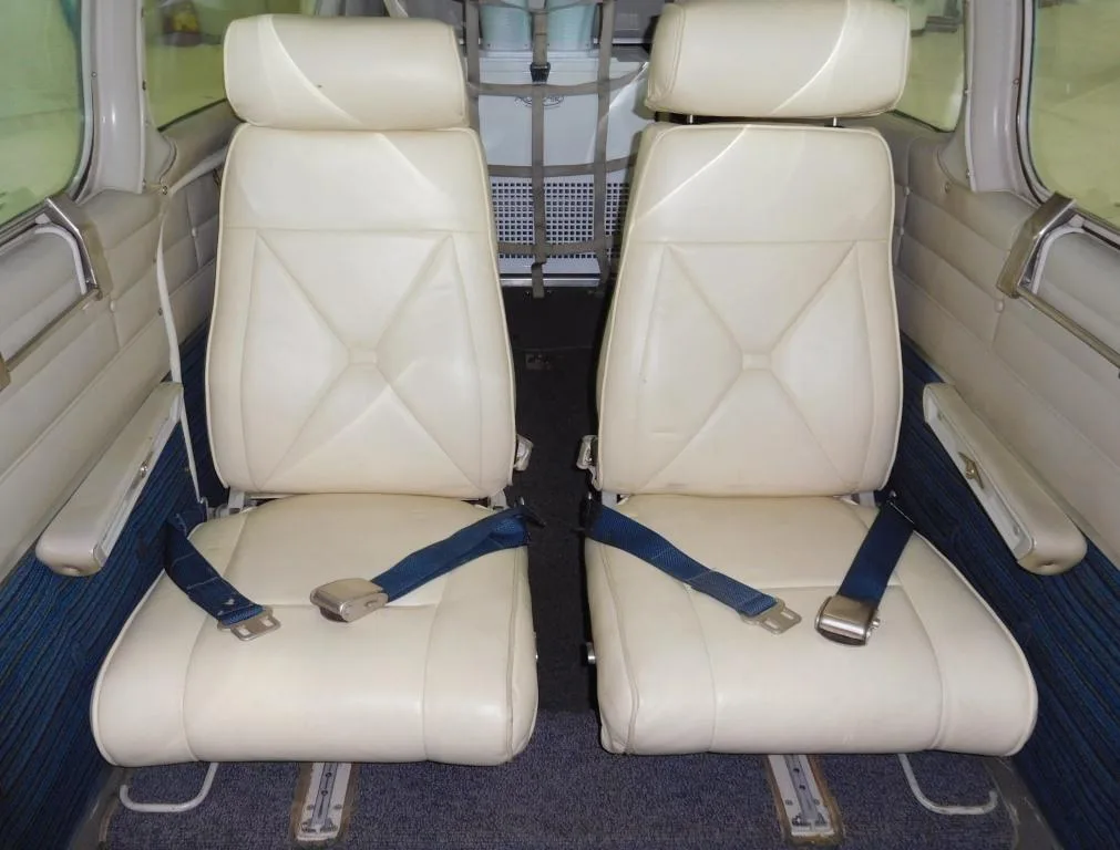 Cabin interior of a 1968 Beechcraft B55 Baron - N8496N Aircraft.