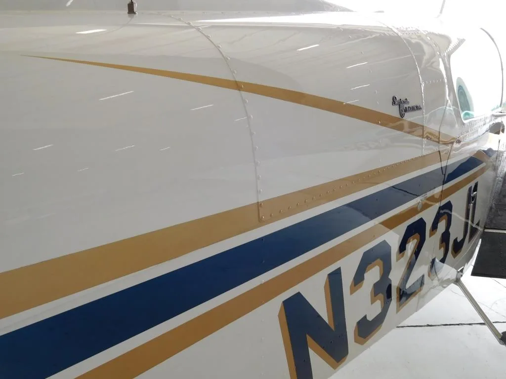 Exterior view of a 1968 Beechcraft D55 Baron - N323JL Aircraft.