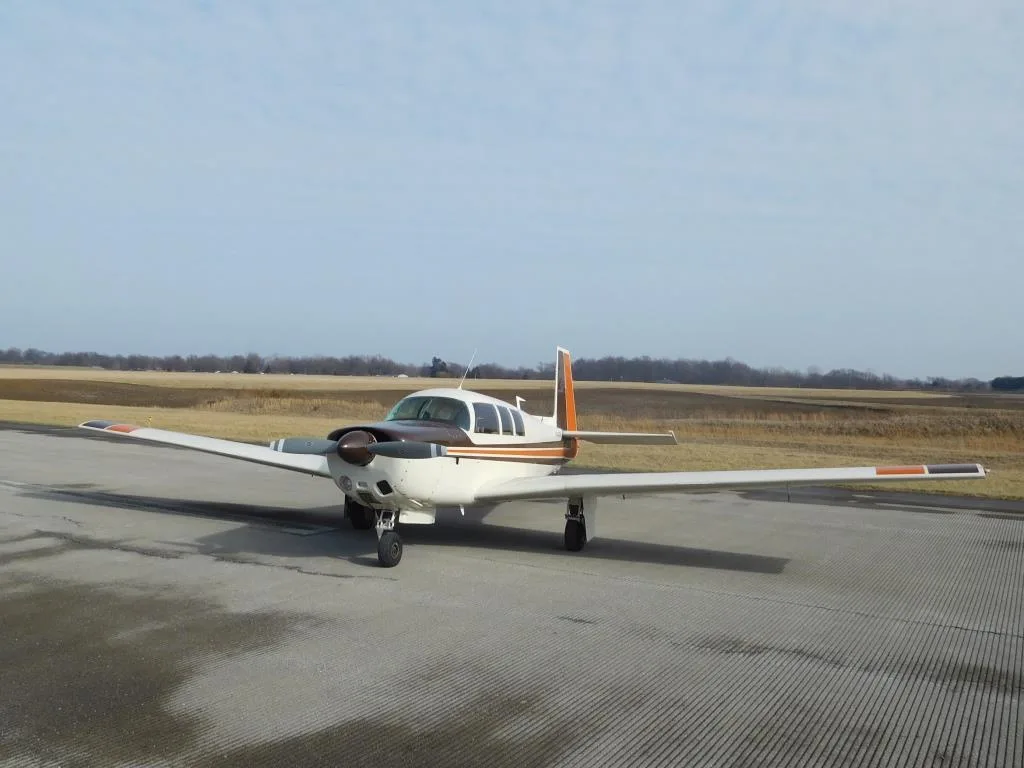 Exterior view of a 1968 Mooney M20F - N3427N Aircraft.