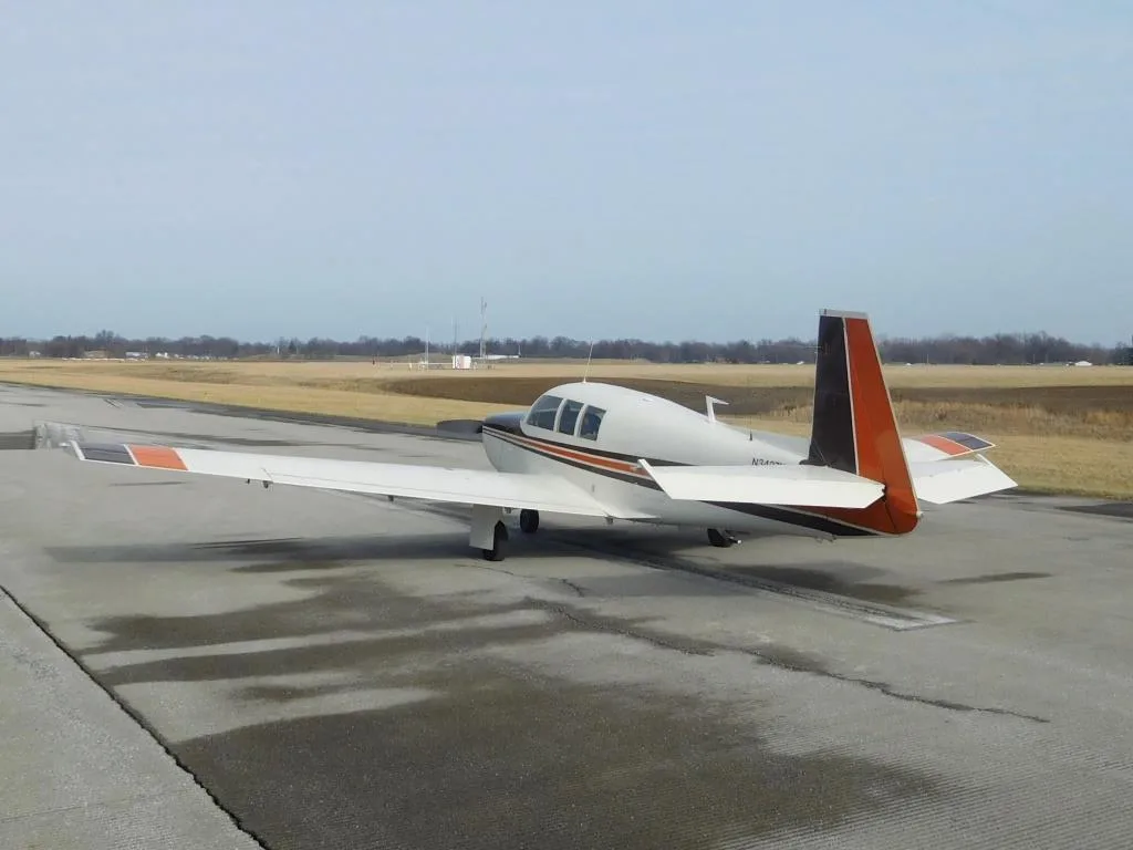 Exterior view of a 1968 Mooney M20F - N3427N Aircraft.