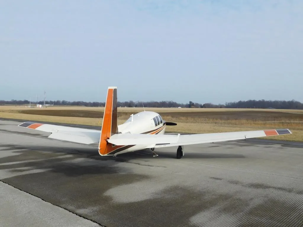 Exterior view of a 1968 Mooney M20F - N3427N Aircraft.
