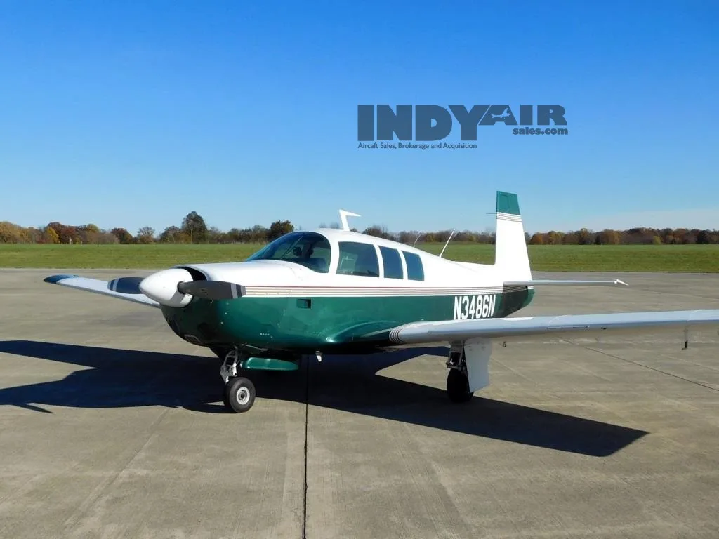 Exterior view of a 1968 Mooney M20 F- N3486N Aircraft.