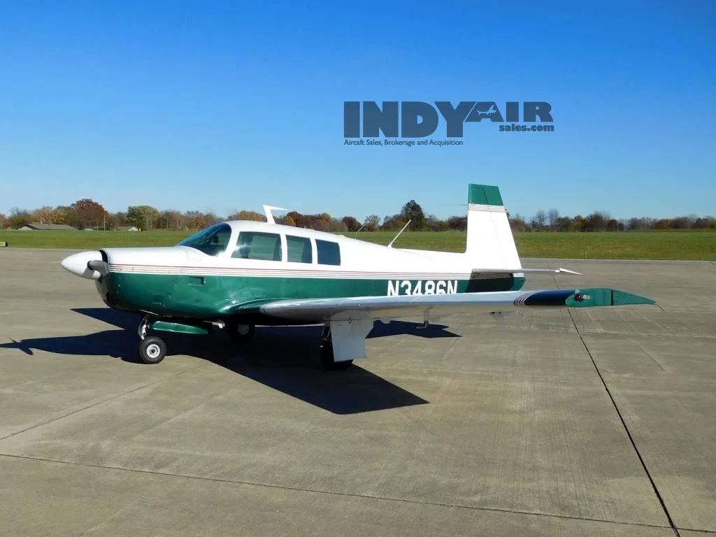 Exterior view of a 1968 Mooney M20 F- N3486N Aircraft.