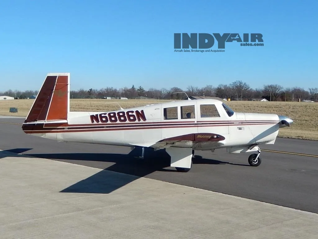 Exterior view of a 1968 Mooney M20G- N6886N Aircraft.