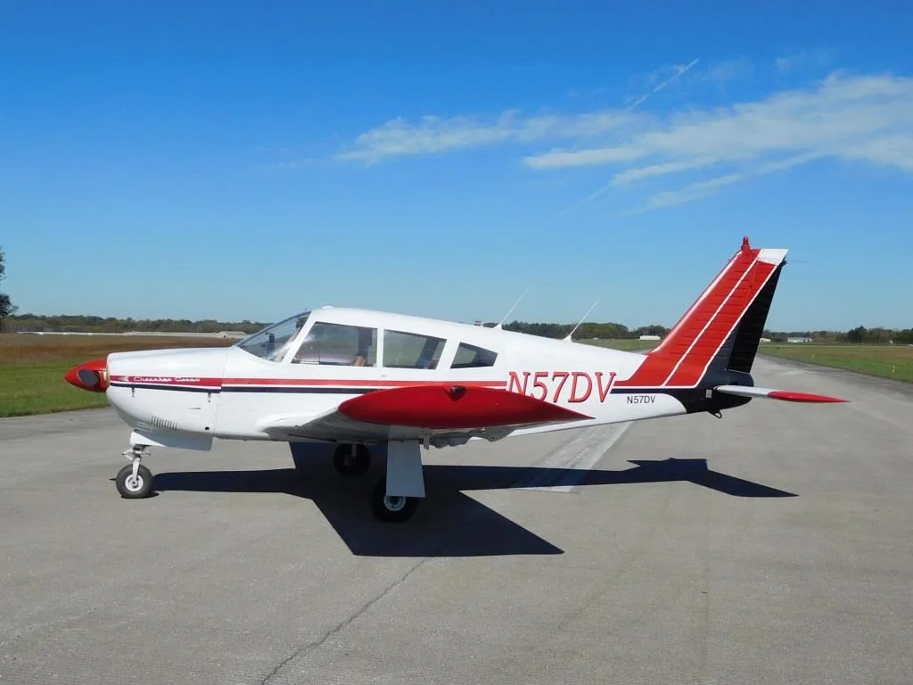Exterior view of a 1968 Piper Arrow - N57DV Aircraft.