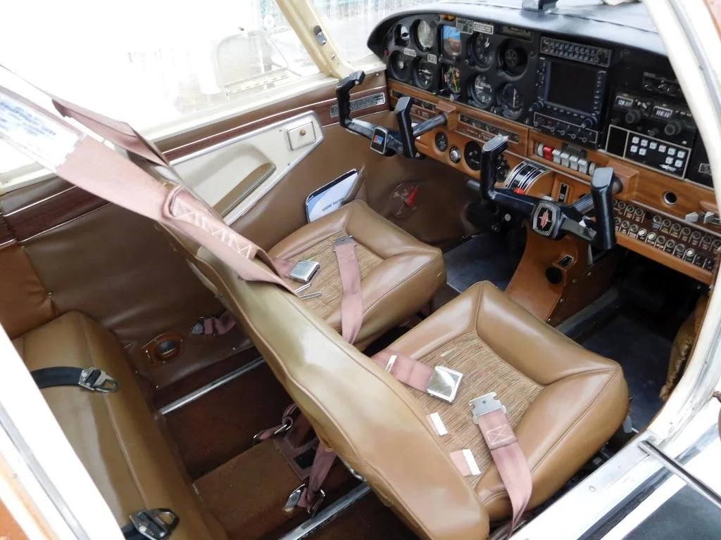 Cabin interior of a 1968 Piper Cherokee 180 - N5227L Aircraft.