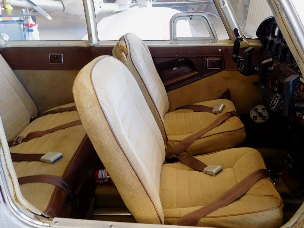 Cabin interior of a 1968 Piper Cherokee 180D - N5274L Aircraft.