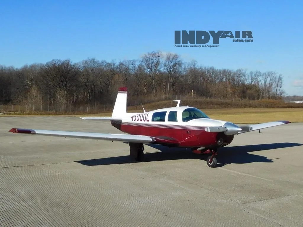 Exterior view of a 1969 Mooney M20F- N5000L Aircraft.