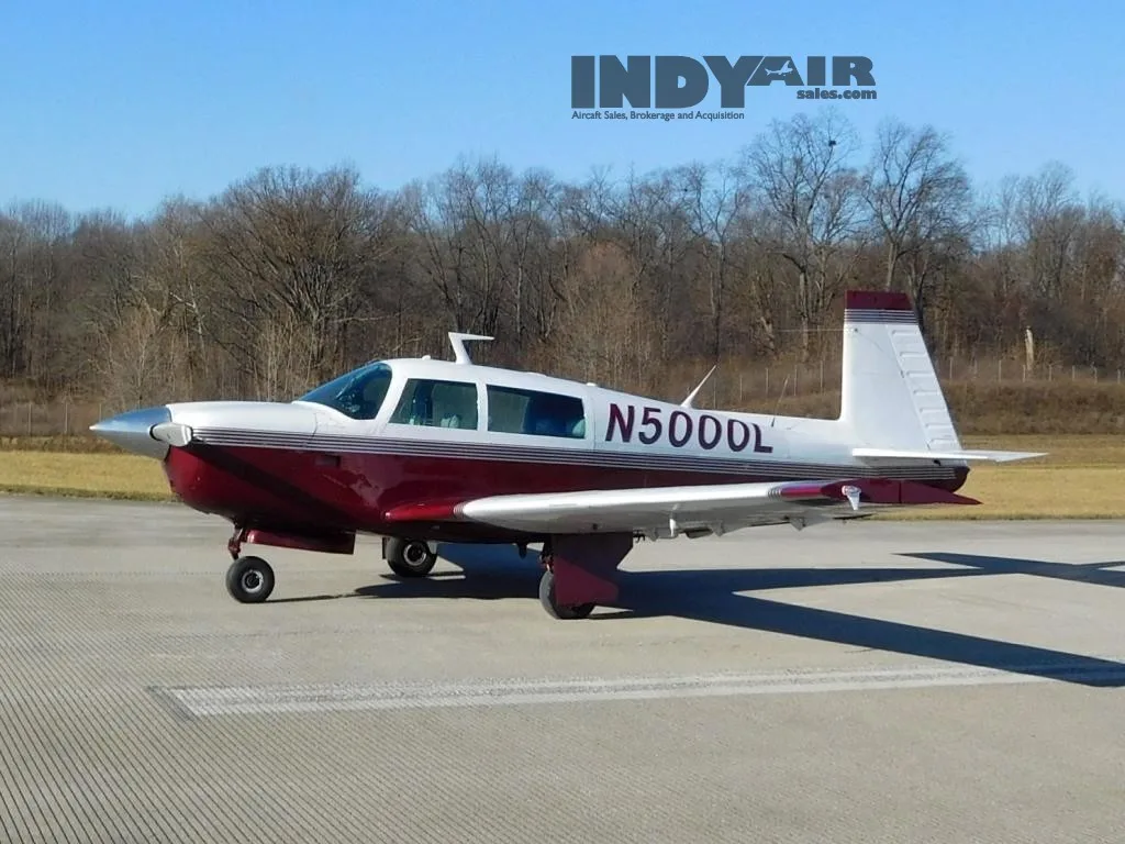 Exterior view of a 1969 Mooney M20F- N5000L Aircraft.
