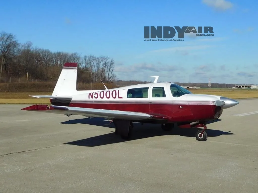 Exterior view of a 1969 Mooney M20F- N5000L Aircraft.