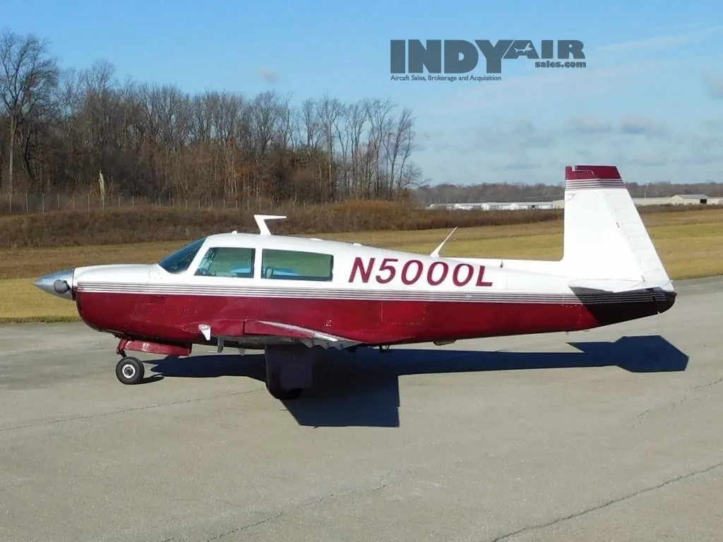 Exterior view of a 1969 Mooney M20F- N5000L Aircraft.