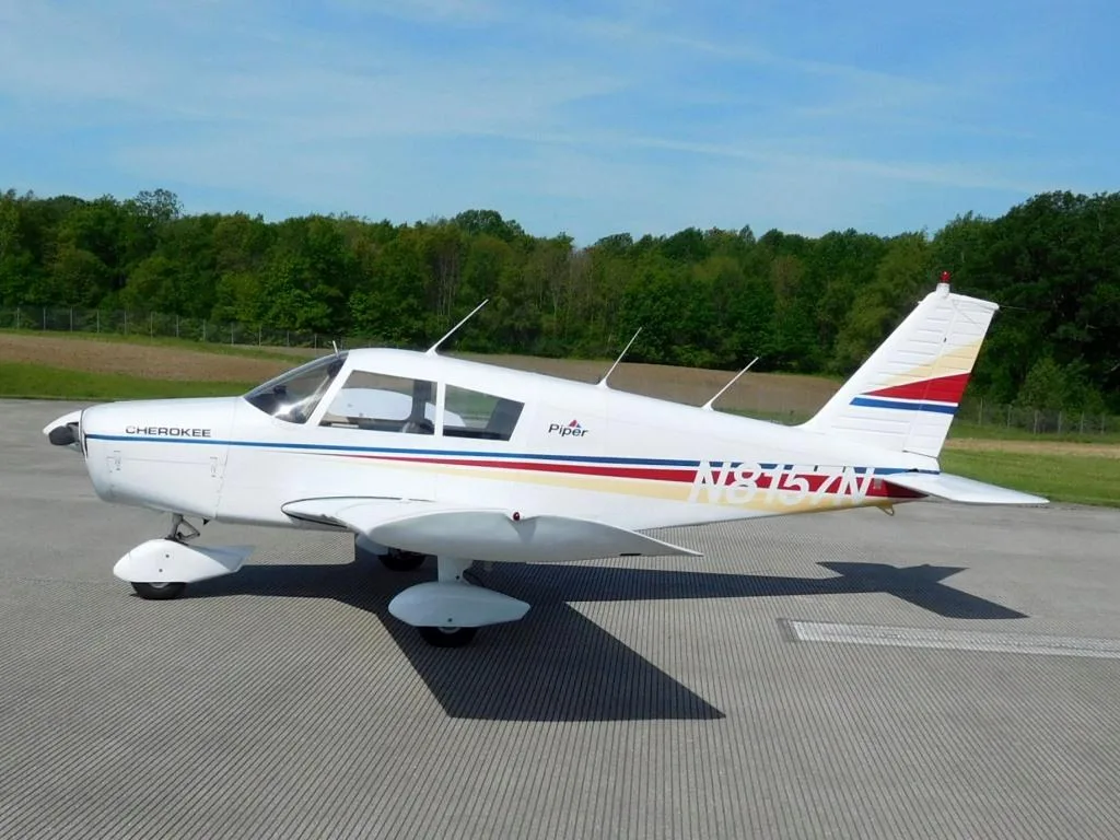 Exterior view of a 1969 Piper Cherokee 140 - N8175N Aircraft.