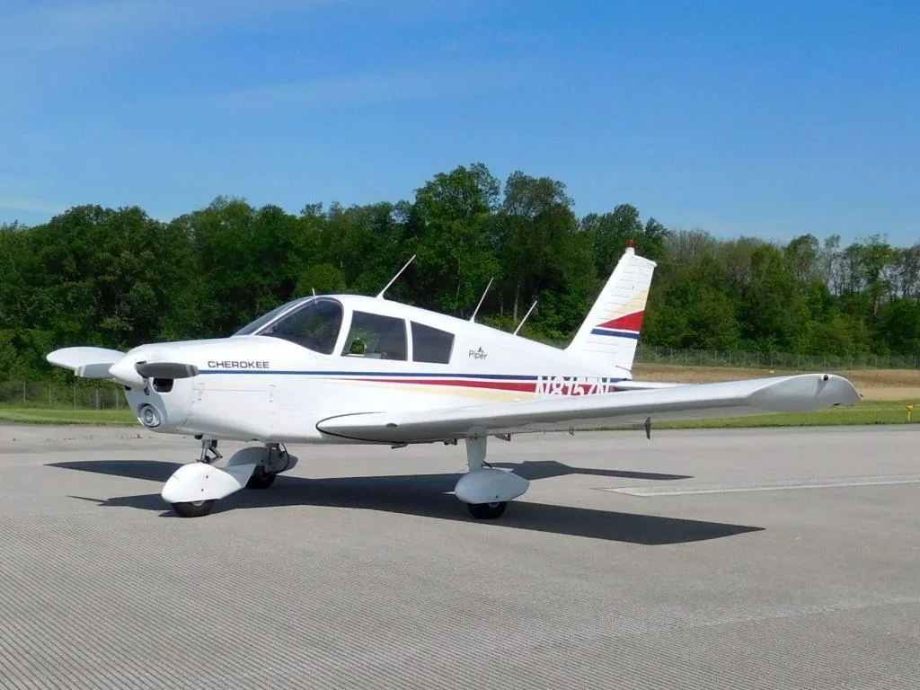 Exterior view of a 1969 Piper Cherokee 140 - N8175N Aircraft.