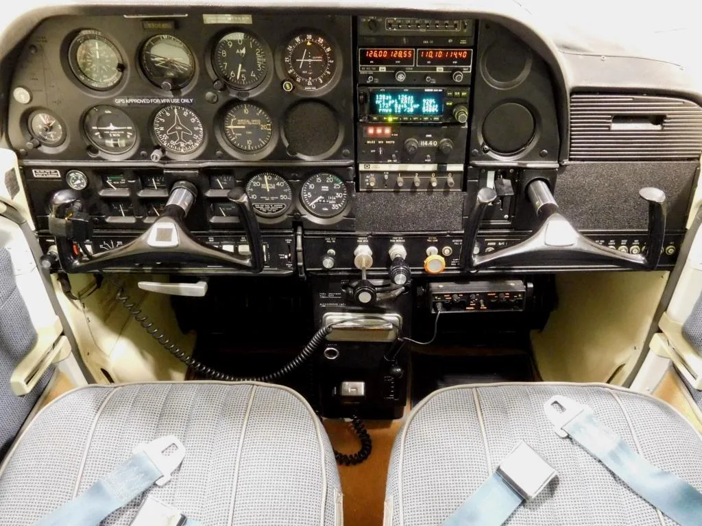 Cockpit and instrument panel of a 1970 Cessna 177B - N30685 Aircraft.