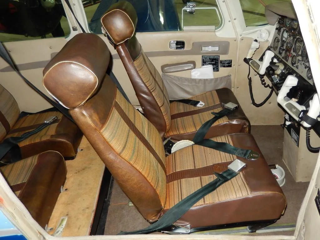 Cabin interior of a 1972 Beech Sundowner- N24652 Aircraft.