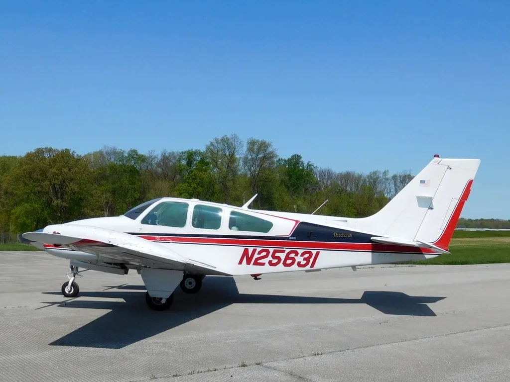 Exterior view of a 1973 Beechcraft B55 - N25631 Aircraft.