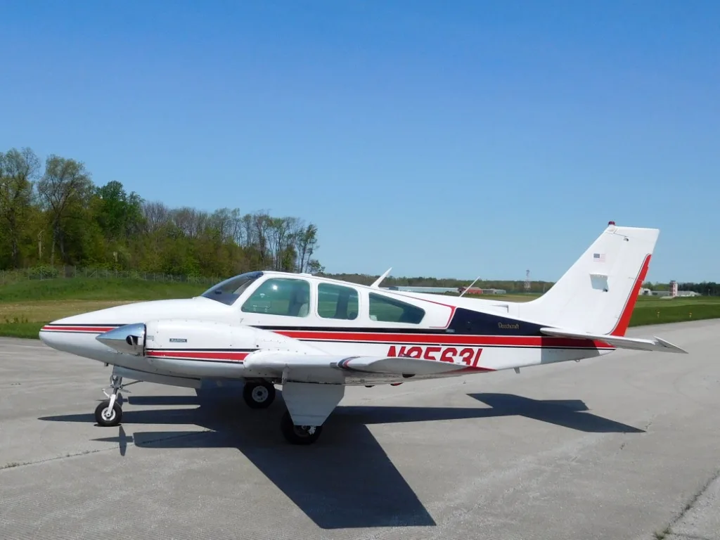 Exterior view of a 1973 Beechcraft B55 - N25631 Aircraft.