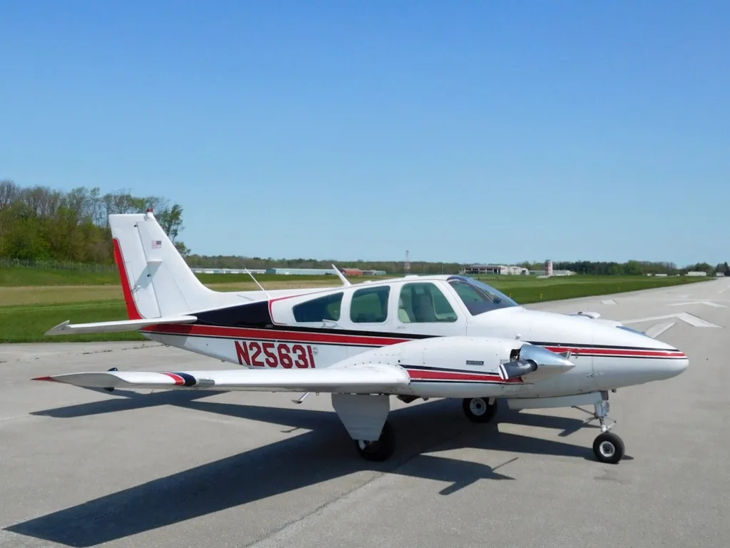 Exterior view of a 1973 Beechcraft B55 - N25631 Aircraft.