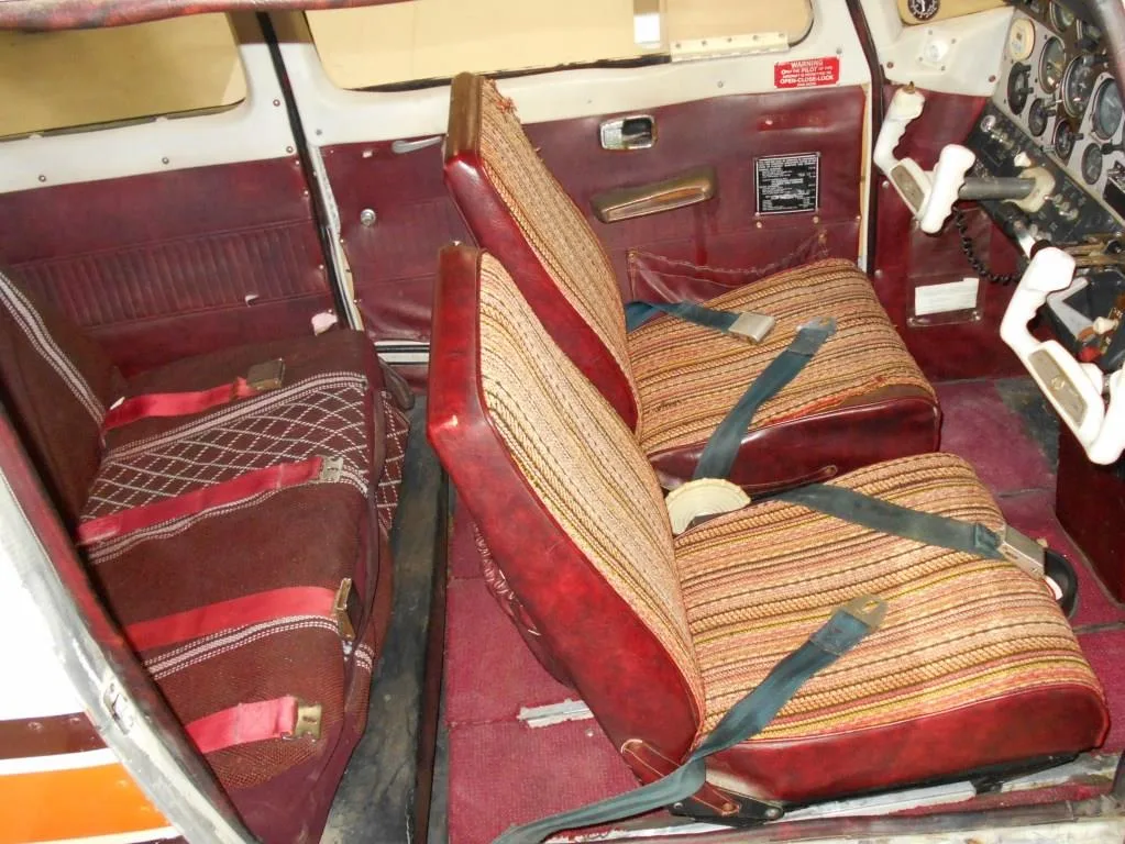 Cabin interior of a 1974 Beech Sport - N1963W Aircraft.