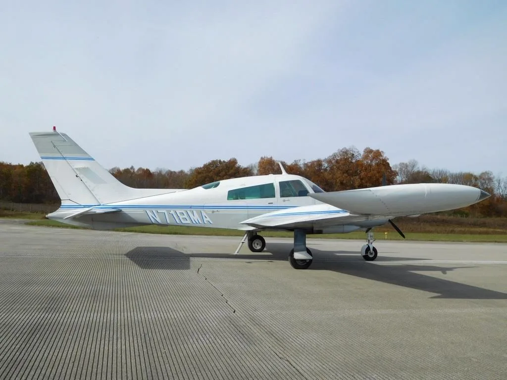 Exterior view of a 1974 Cessna 310Q- N718MA Aircraft.