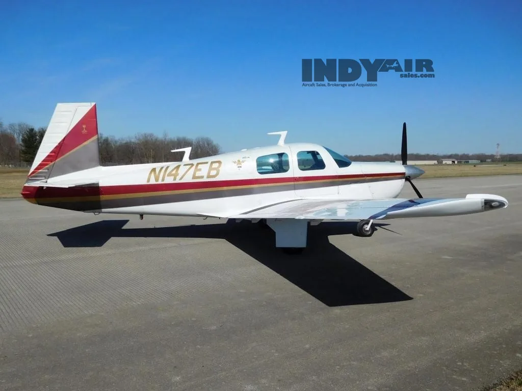 Exterior view of a 1975 Mooney M20C - N147EB Aircraft.