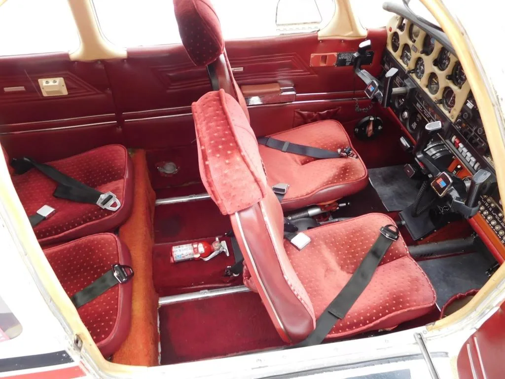Cabin interior of a 1975 Piper Archer - N1198X Aircraft.
