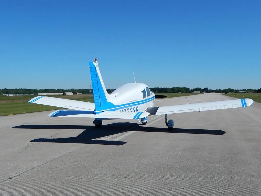 Exterior view of a 1975 Piper Cherokee 140- N33338 Aircraft.