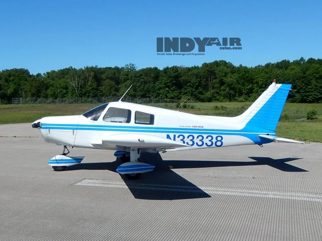 Exterior view of a 1975 Piper Cherokee 140- N33338 Aircraft.